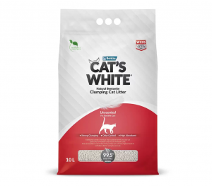 Наполнитель комкующийся натуральный для кошачьего туалета Cat's white natural 10 л без ароматизатора